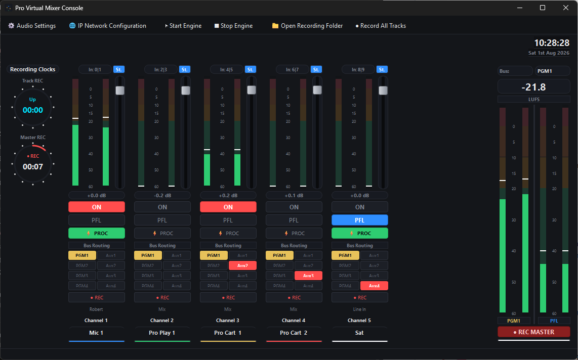 Pro Virtual Mixer Console